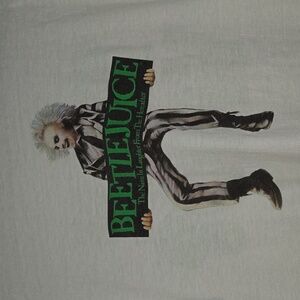 Vintage Rare Beetlejuice Movie Tshirt Boo! Who? Collectibles Movies Size XL 80s